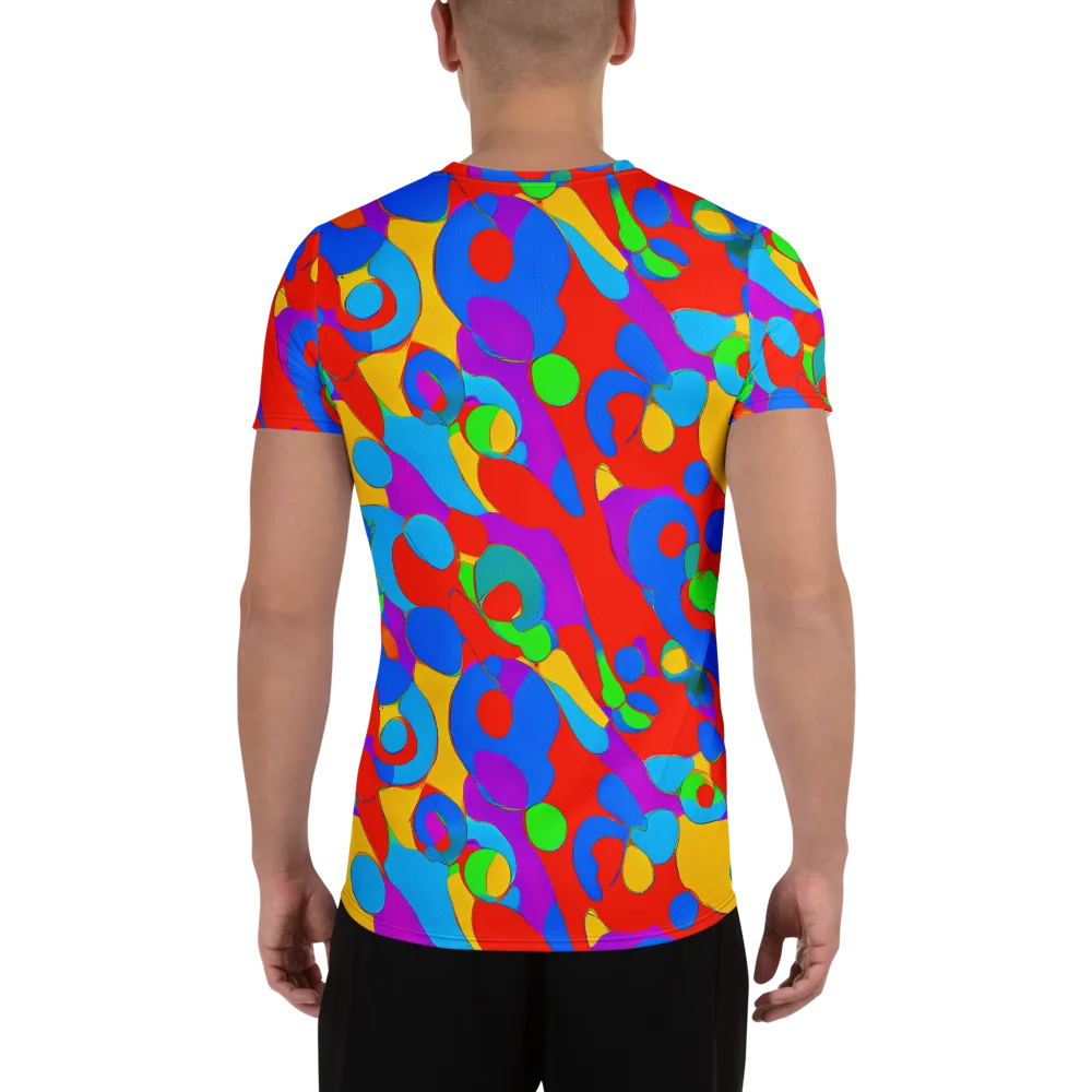 Acid Geometry on Men's Athletic T-Shirt — Back