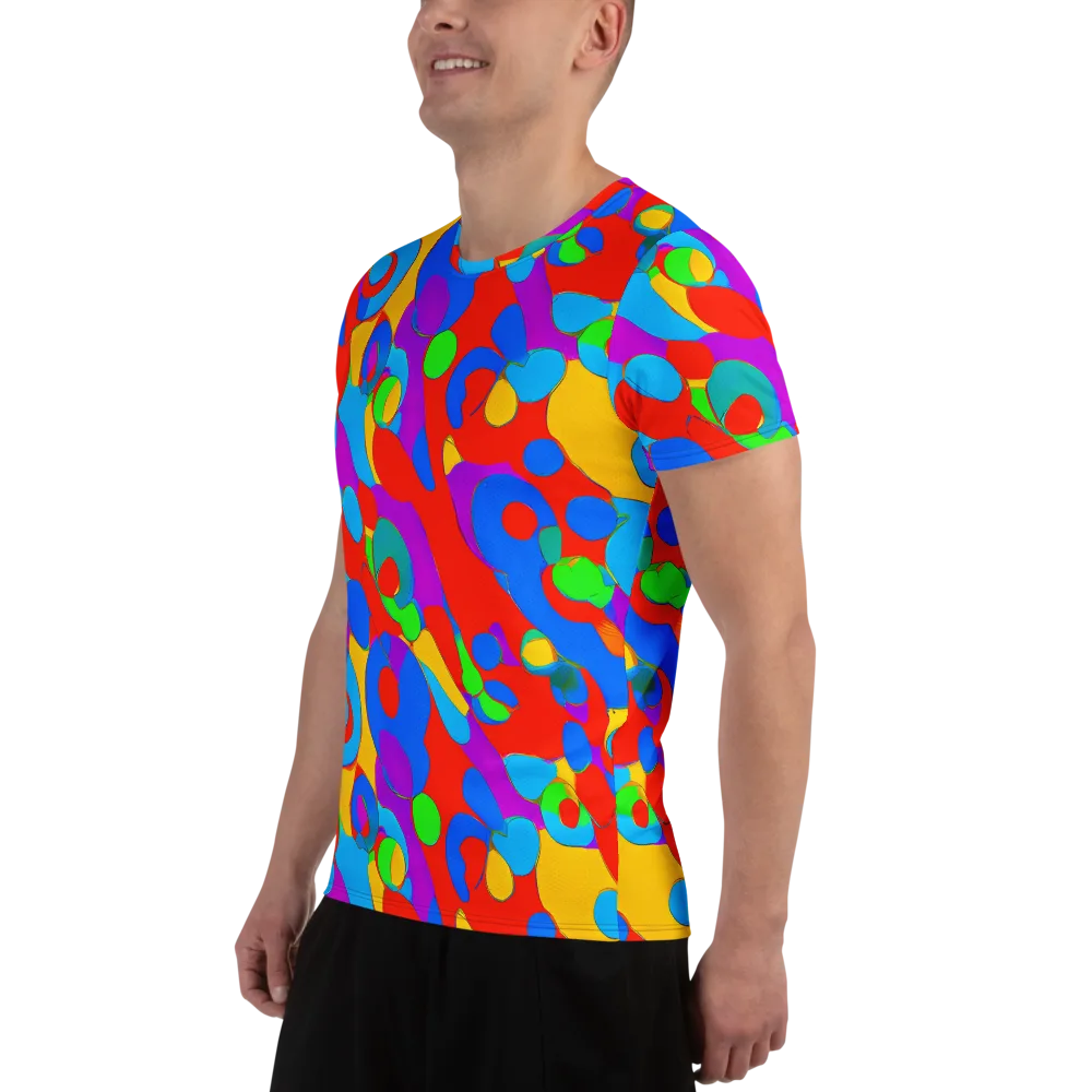 Acid Geometry on Men's Athletic T-Shirt — Left
