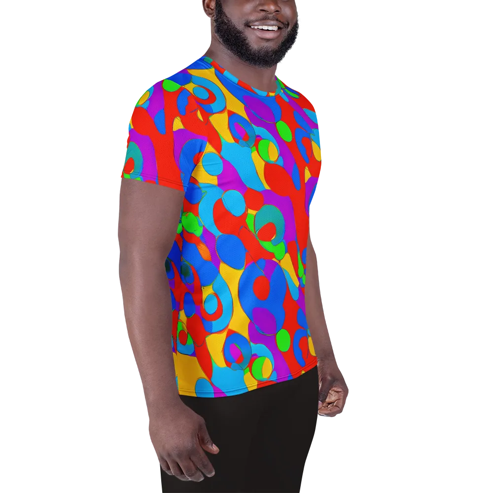 Acid Geometry on Men's Athletic T-Shirt — Right