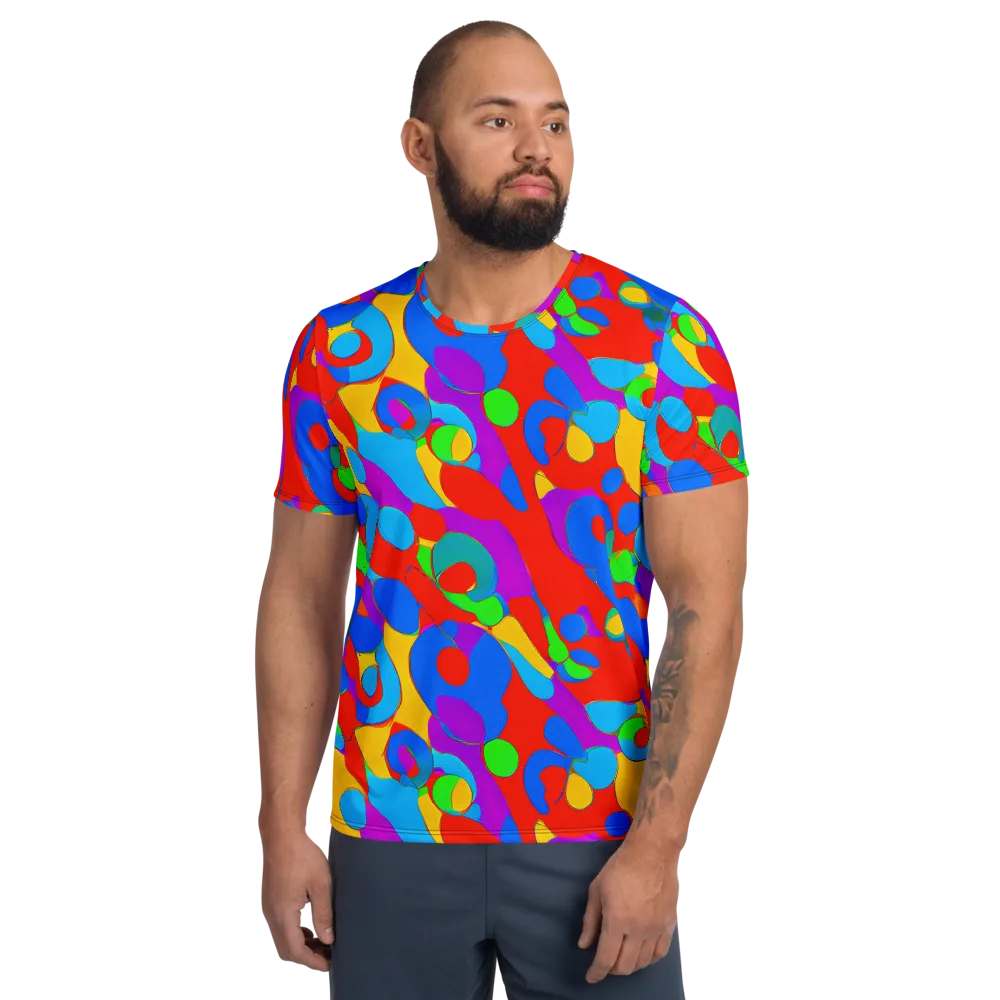 Acid Geometry on Men's Athletic T-Shirt — Front