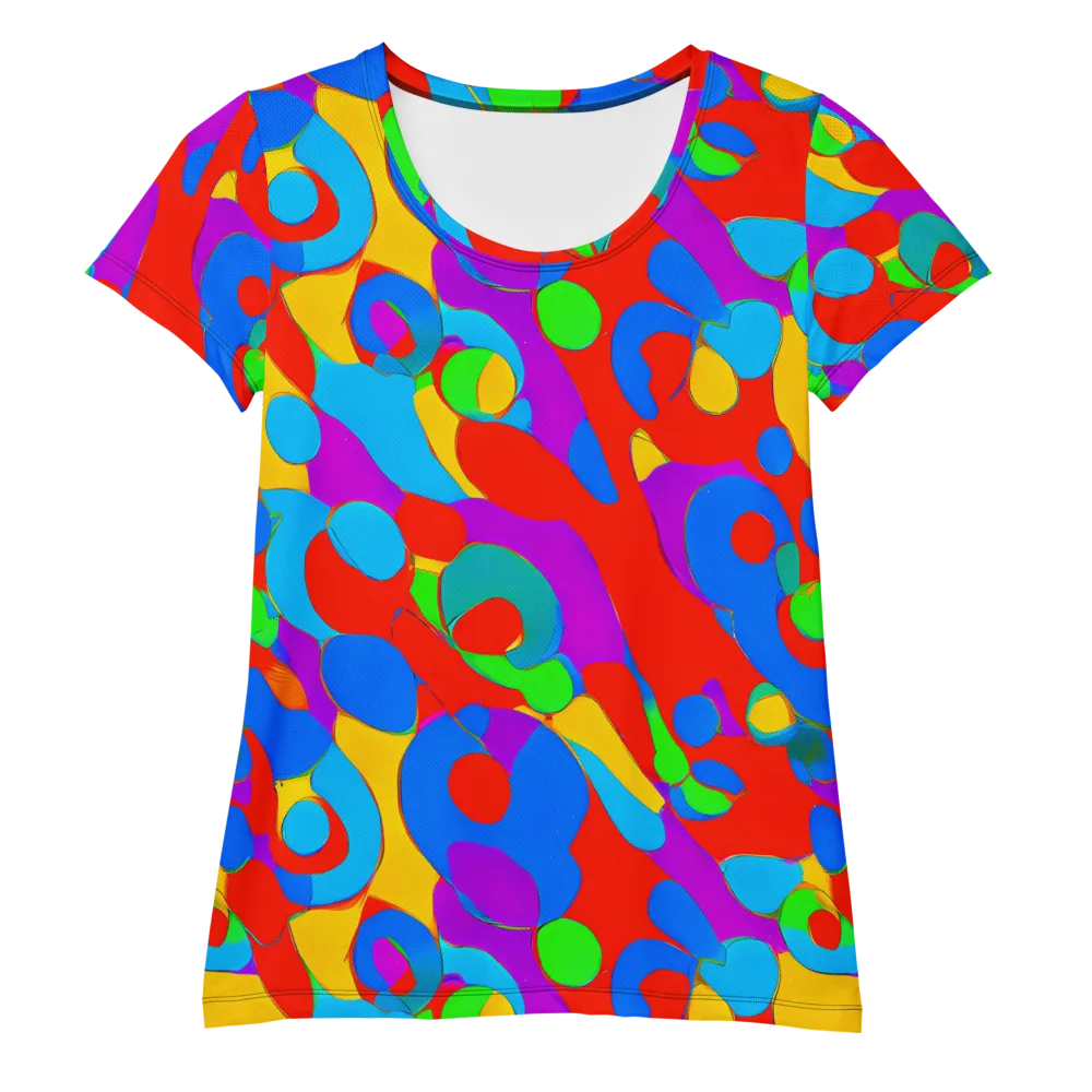 Acid Geometry on Women's Athletic T-Shirt — Front
