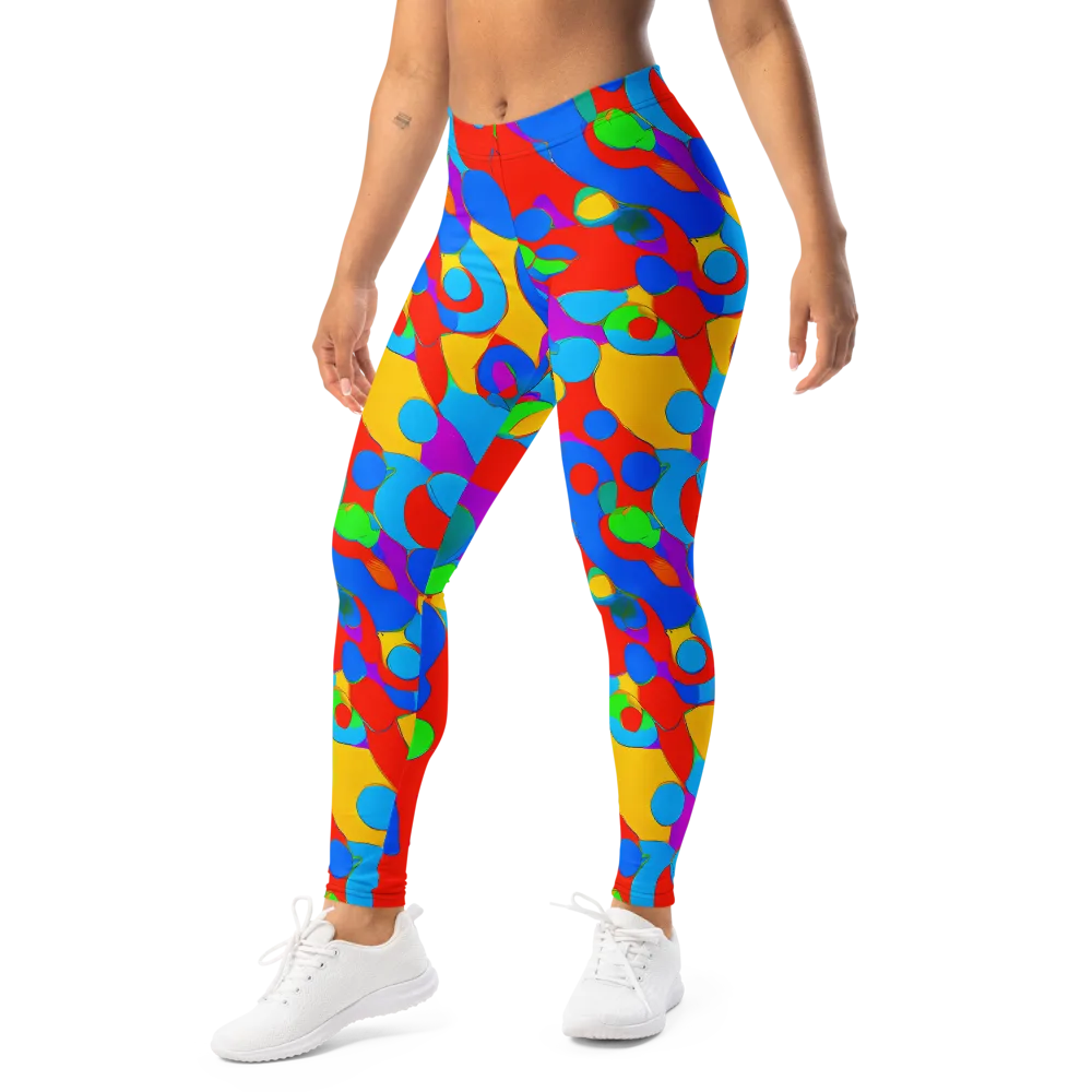 Acid Geometry on Leggings — Left Front