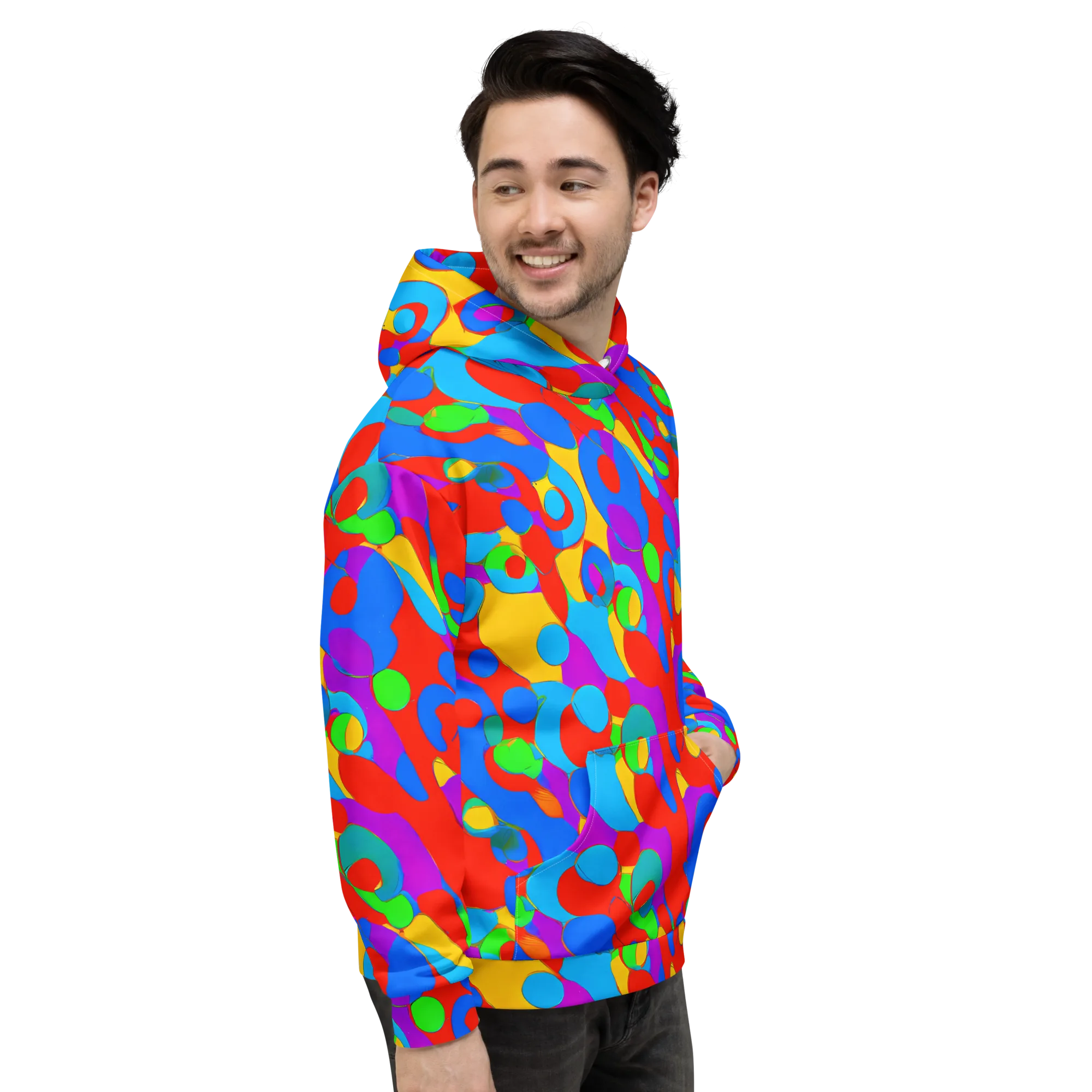 Acid Geometry on Hoodie — Right