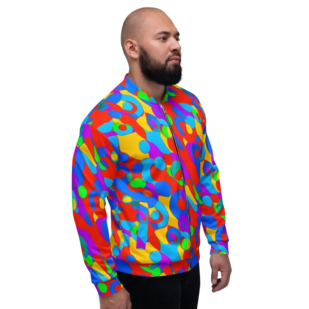 Acid Geometry on Bomber Jacket — Right