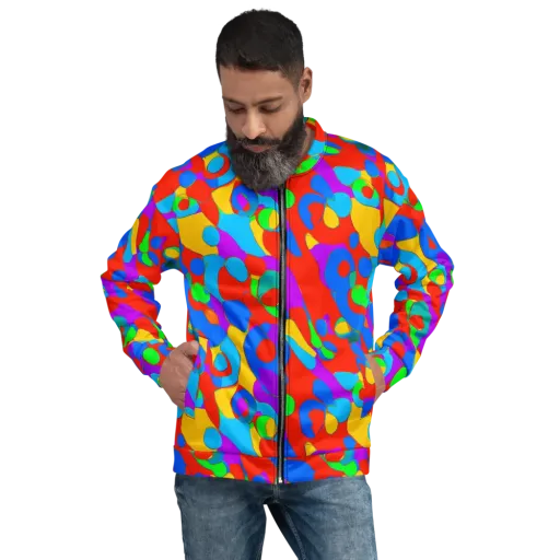 Acid Geometry on a Bomber Jacket