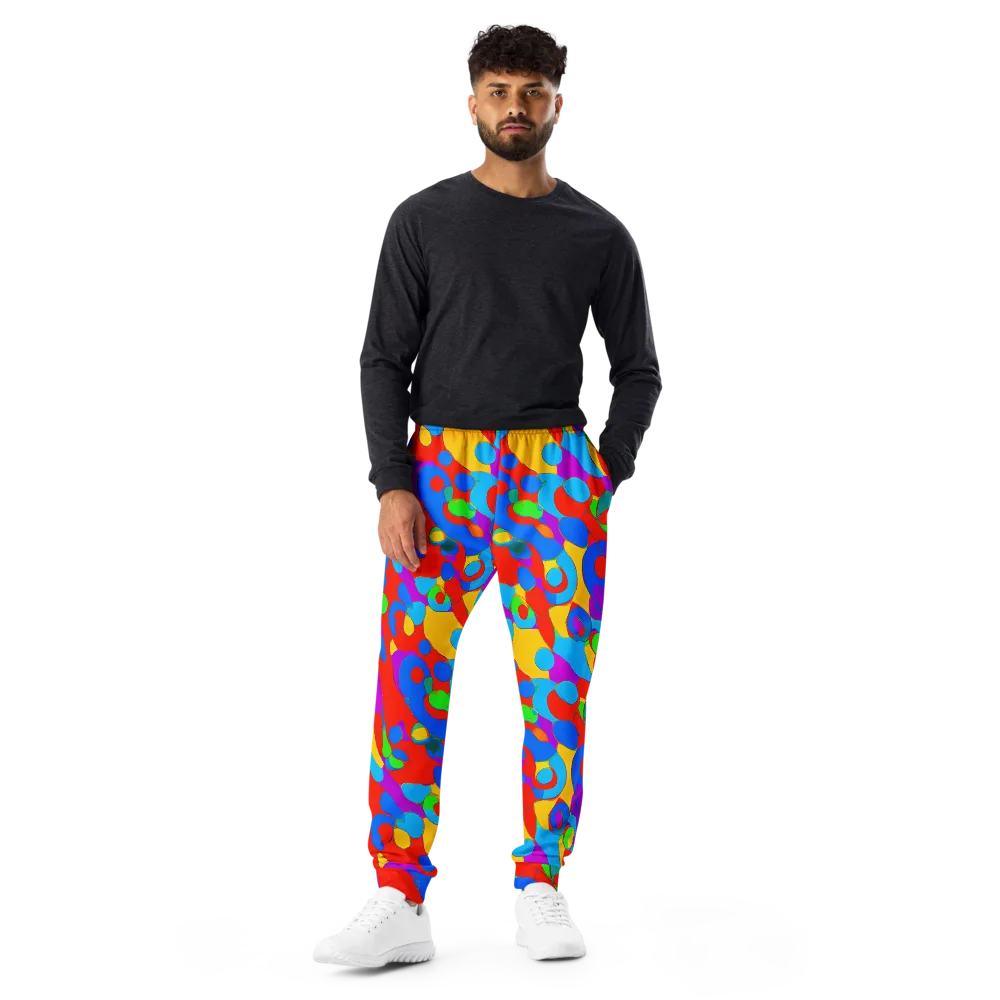 Acid Geometry on Men's Joggers — Front