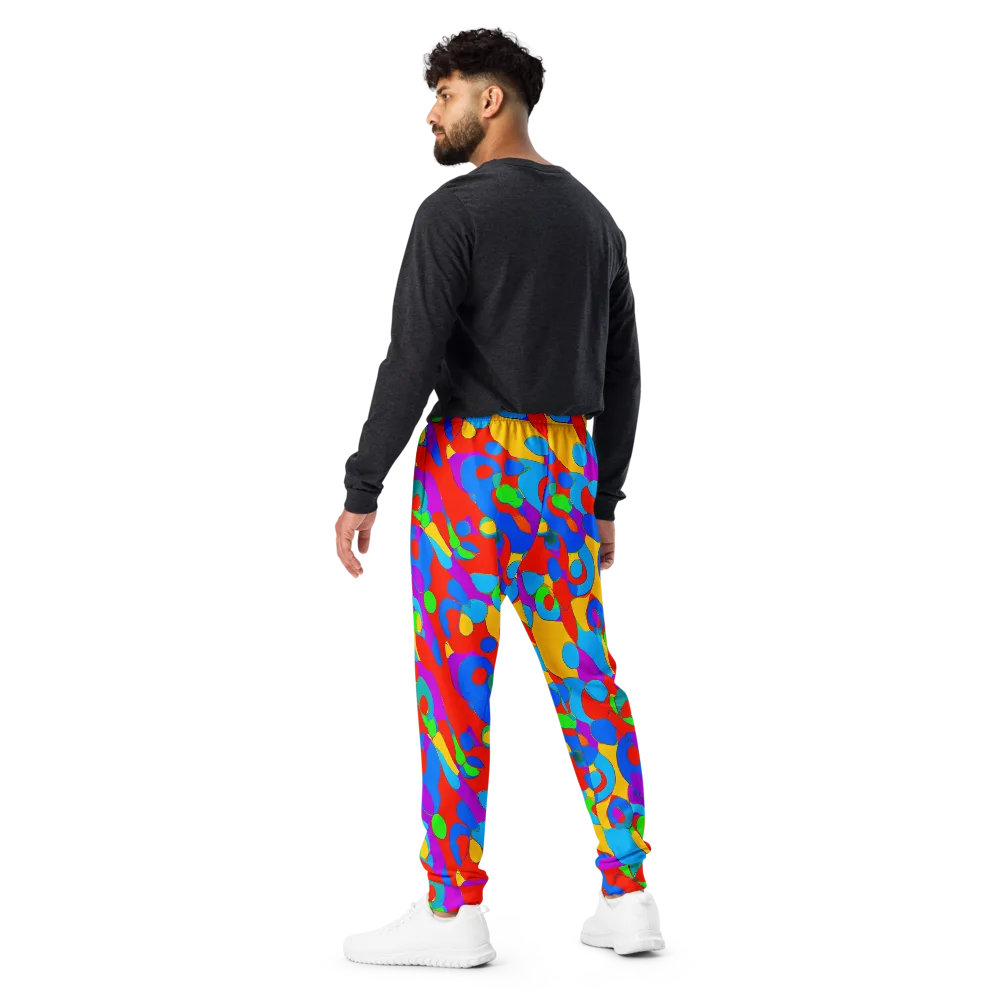 Acid Geometry on Men's Joggers — Back