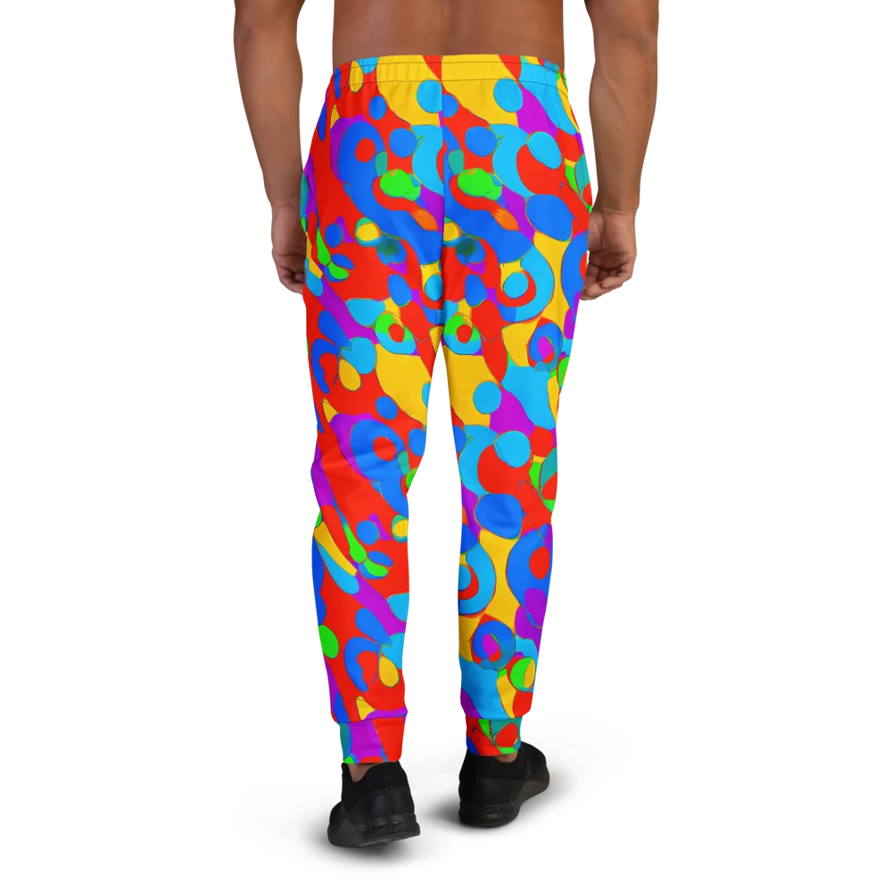 Acid Geometry on Men's Joggers — Back