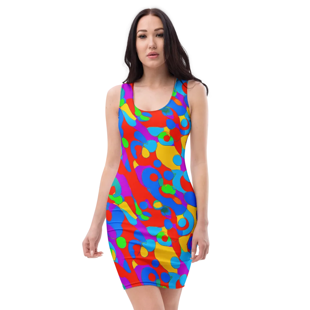 Acid Geometry on Bodycon Dress — Front
