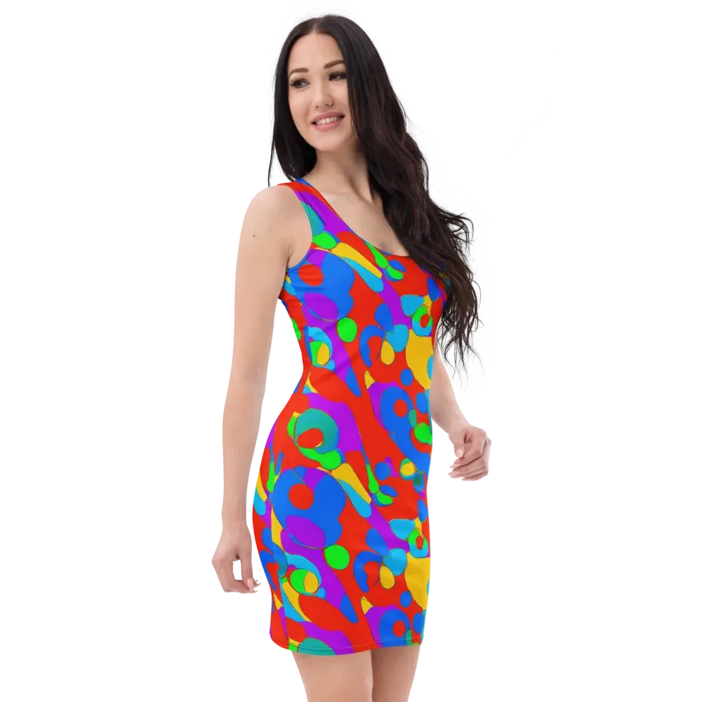 Acid Geometry on Bodycon Dress — Right Front