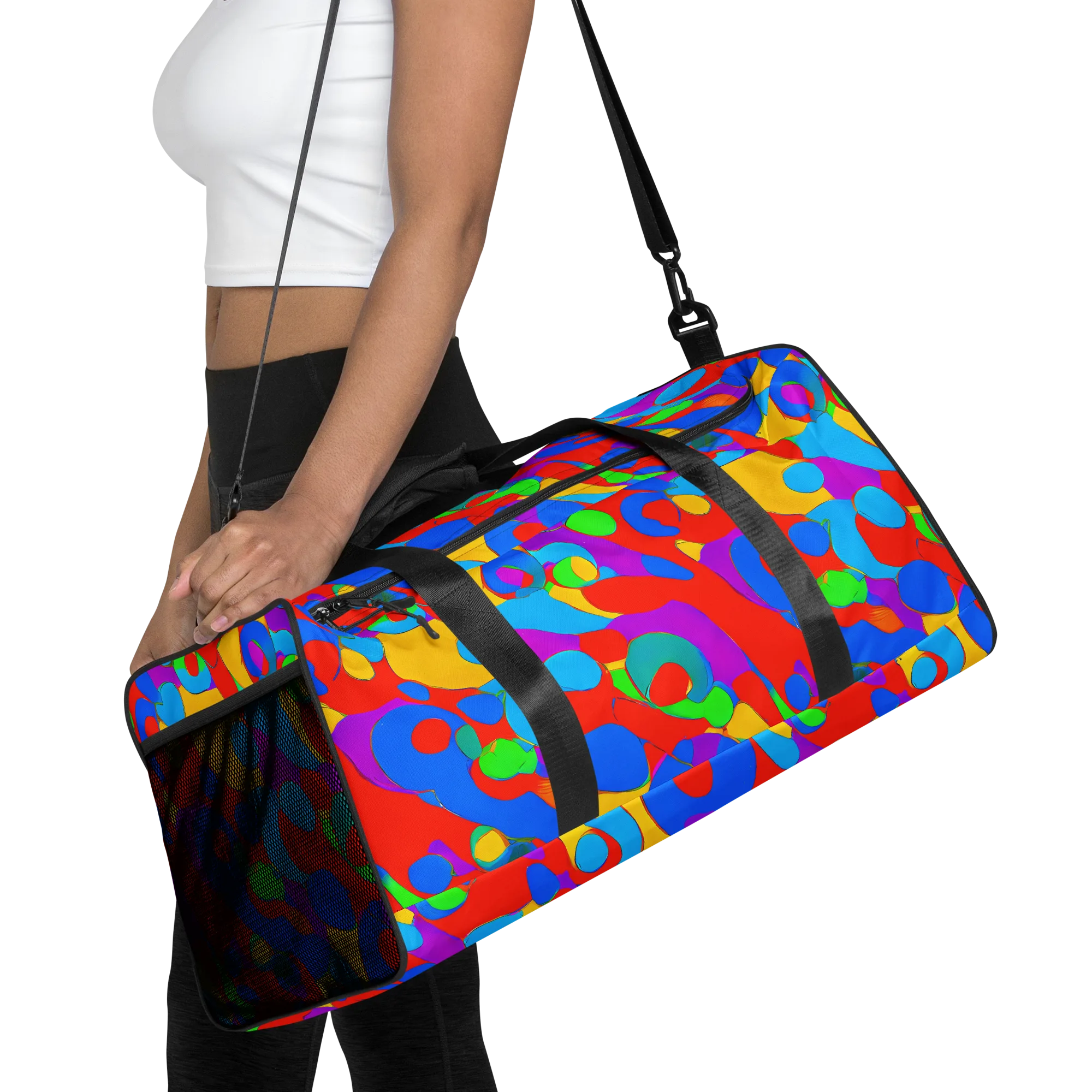 Acid Geometry on Duffle Bag — Front