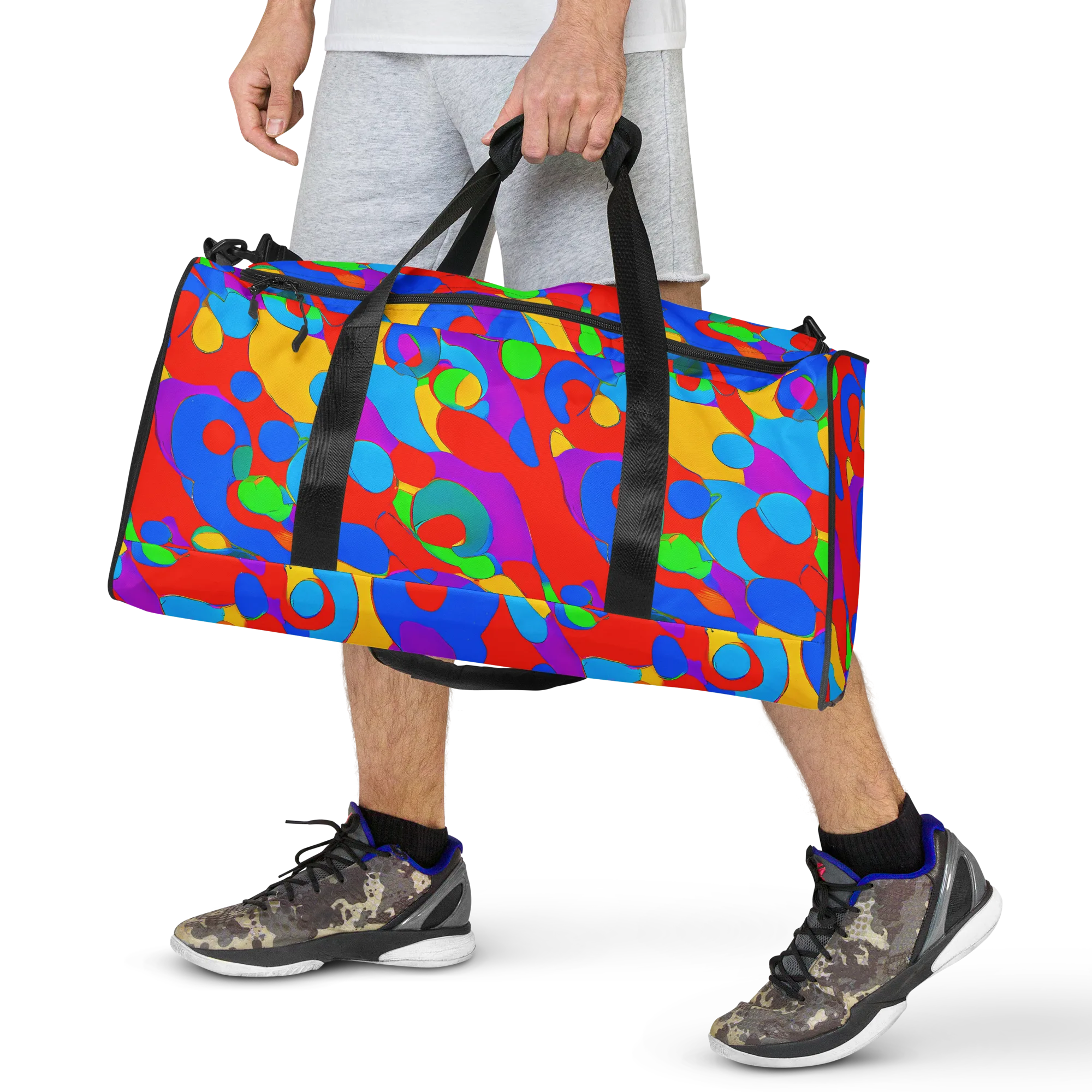 Acid Geometry on Duffle Bag — Front