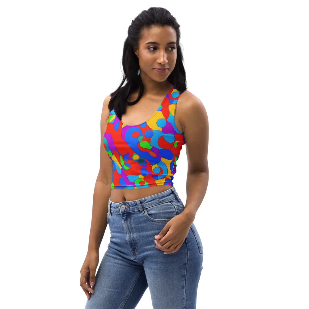 Acid Geometry on Crop Top — Left Front