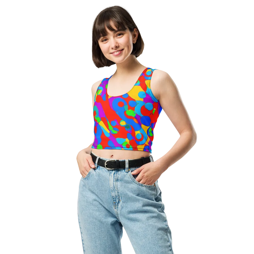 Acid Geometry on Crop Top — Front
