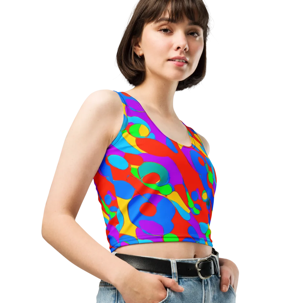 Acid Geometry on Crop Top — Right Front