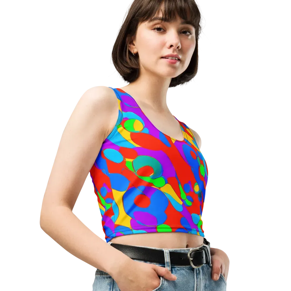 Acid Geometry on Crop Top — Right Front