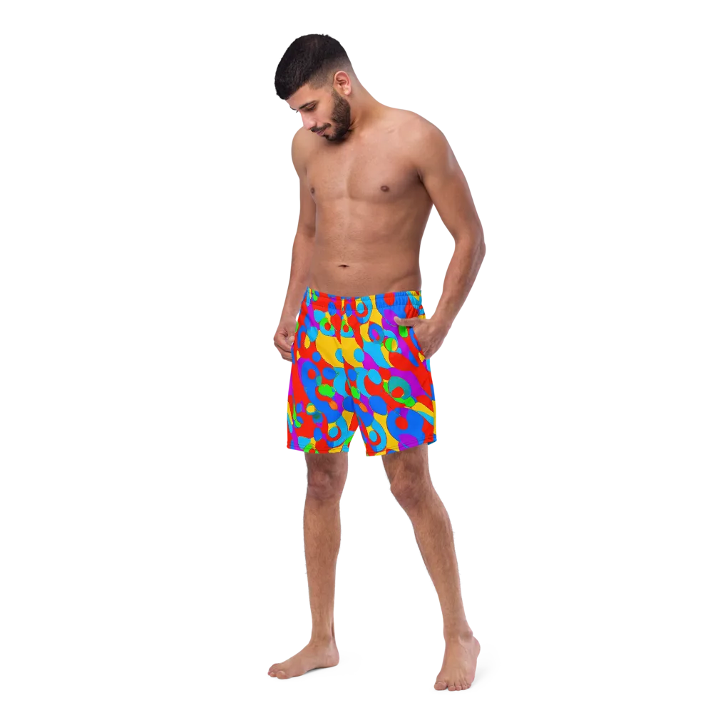 Acid Geometry on Swim Trunks — Left Front