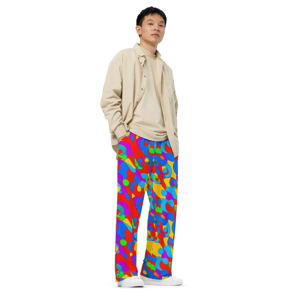 Acid Geometry on Wide-Leg Pants — Right Front