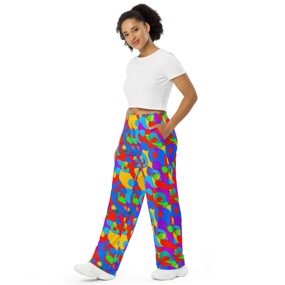Acid Geometry on Wide-Leg Pants — Left Front