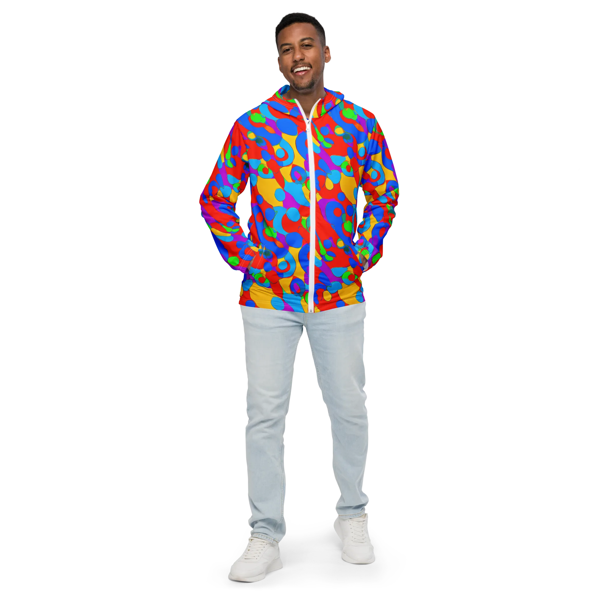 Acid Geometry on Men's Windbreaker — Front