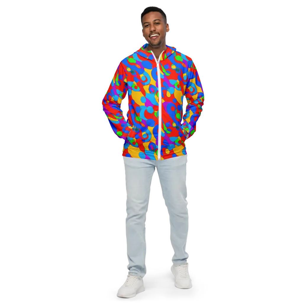 Acid Geometry on Men's Windbreaker — Front
