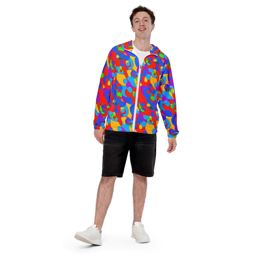 Acid Geometry on Men's Windbreaker — Front