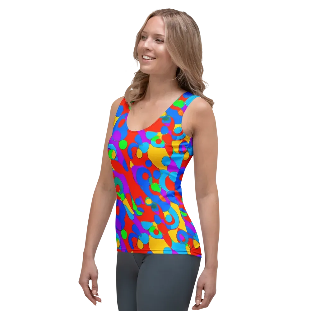 Acid Geometry on Women's Tank Top — Left Front
