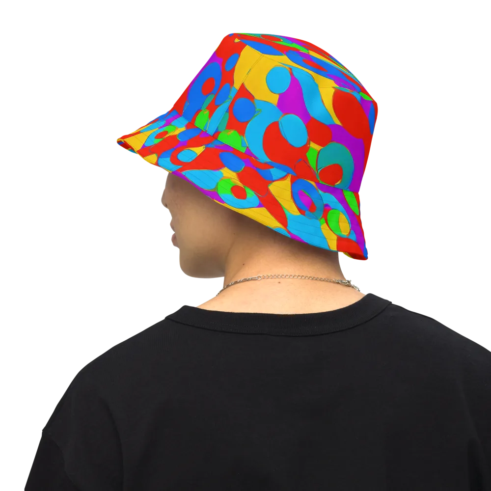 Acid Geometry on Reversible Bucket Hat — Back Inside