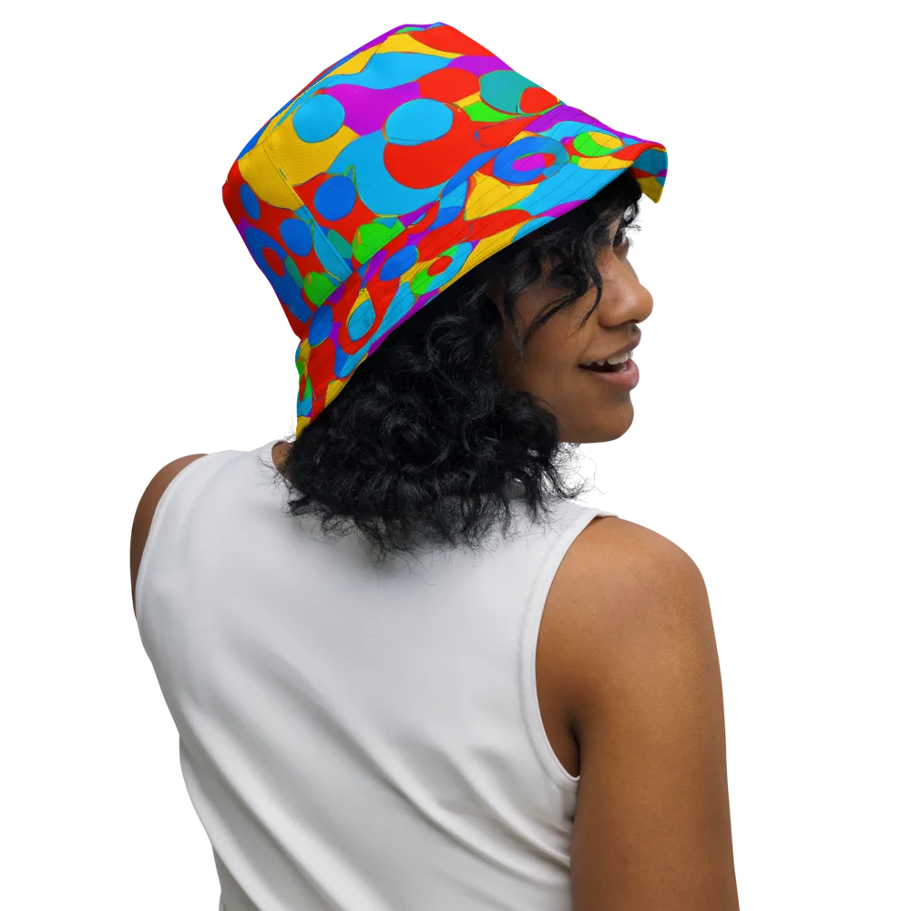 Acid Geometry on Reversible Bucket Hat — Right Outside