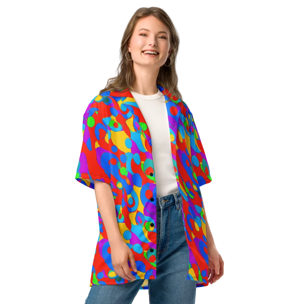 Acid Geometry on Button Shirt — Front