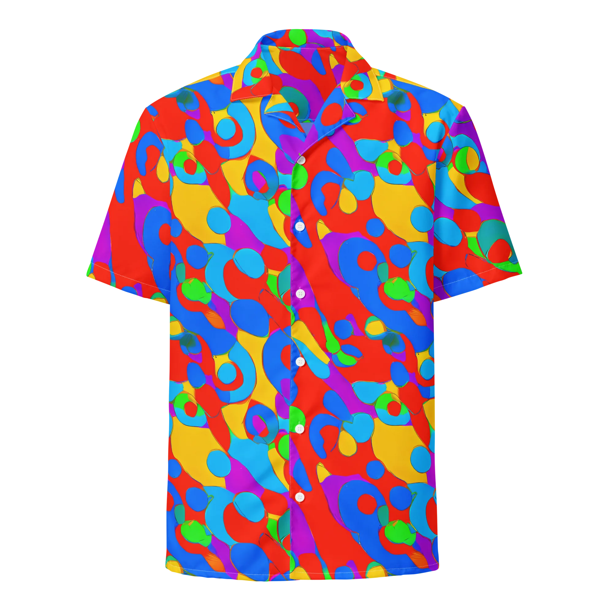 Acid Geometry on Button Shirt — Front