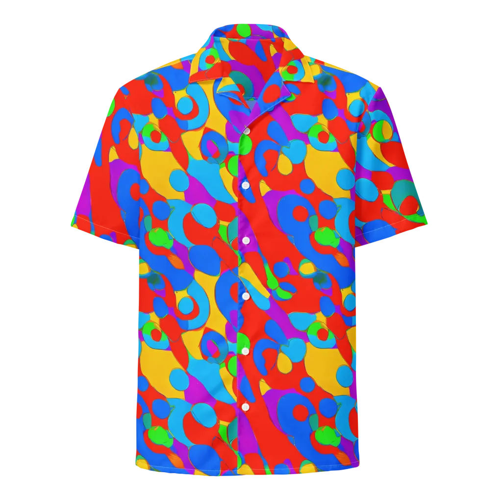 Acid Geometry on Button Shirt — Front