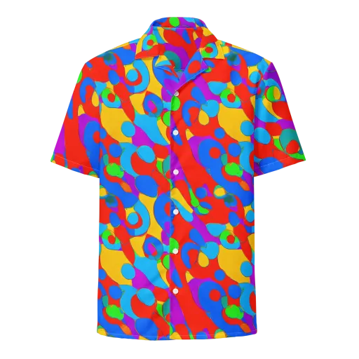 Acid Geometry on a Button Shirt