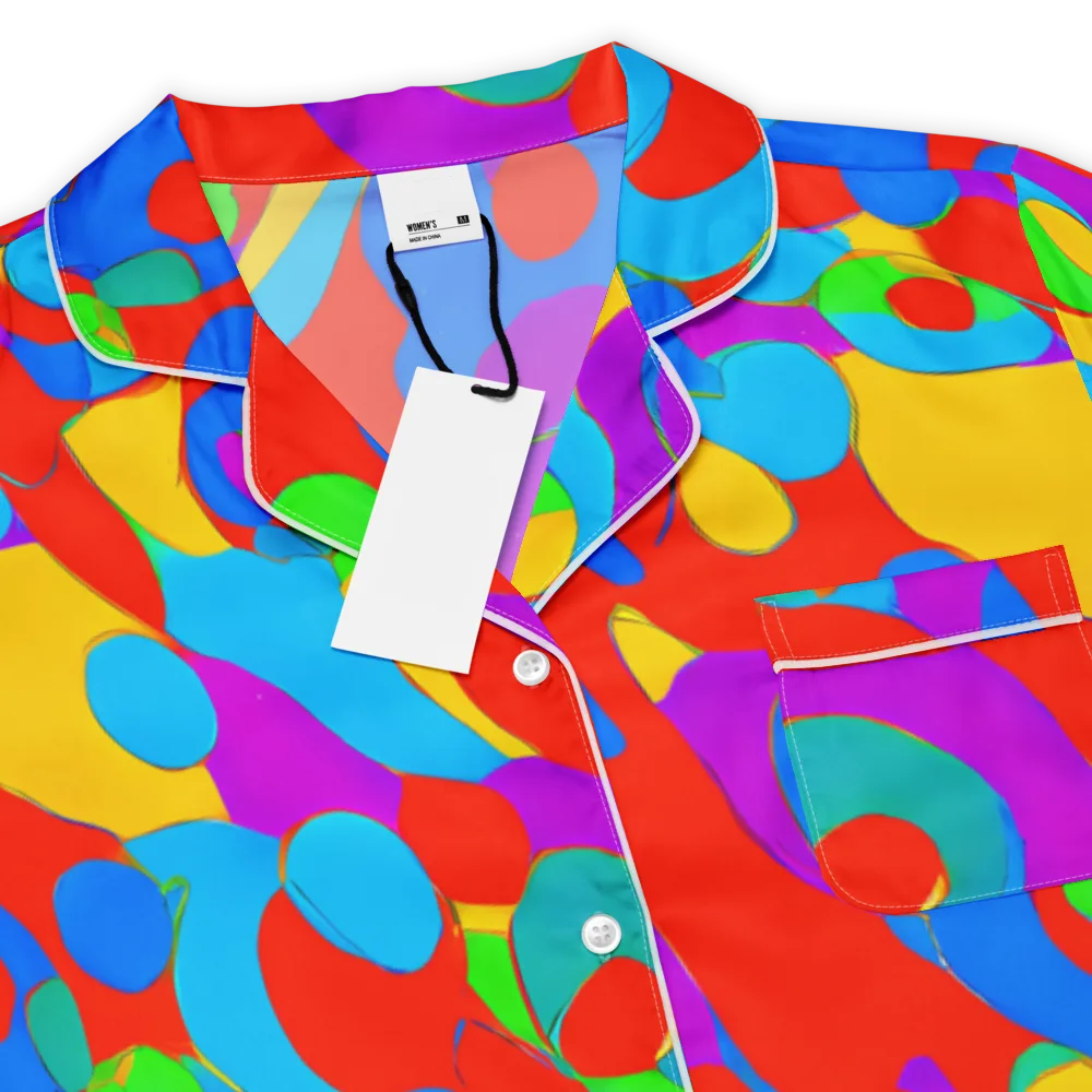 Acid Geometry on Women's Short Sleeve Pajama Top — Product details