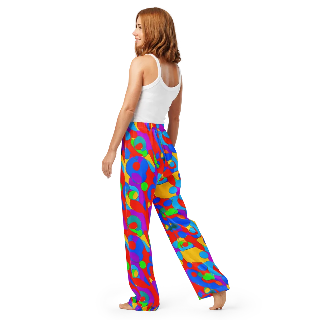 Acid Geometry on Women's Pajama Pants — Back