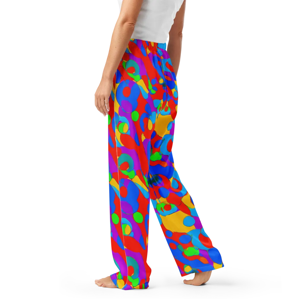 Acid Geometry on Women's Pajama Pants — Left