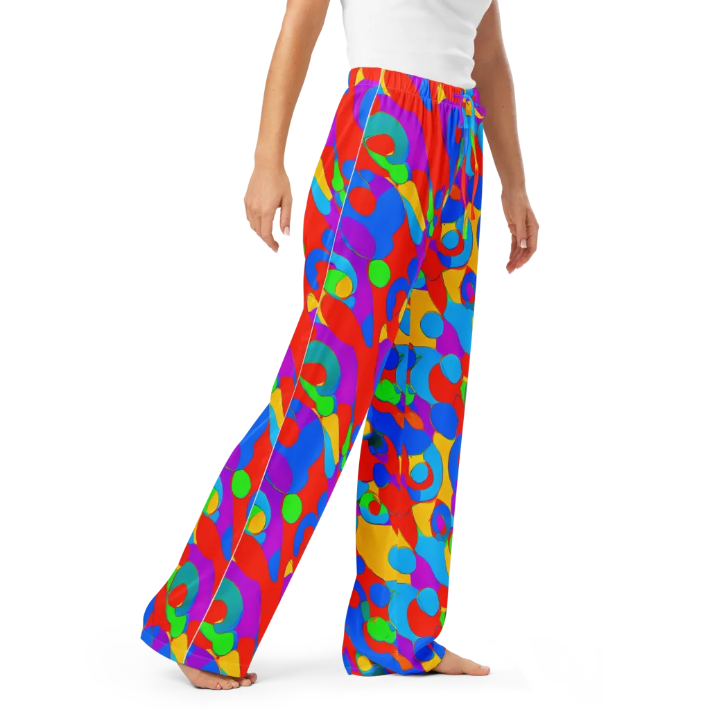 Acid Geometry on Women's Pajama Pants — Right Front