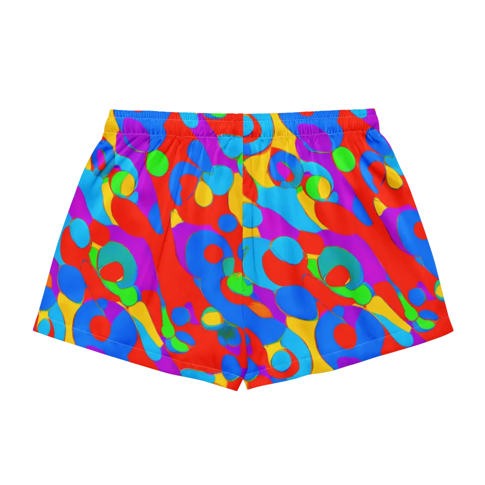 Acid Geometry on Women's Pajama Shorts — Back