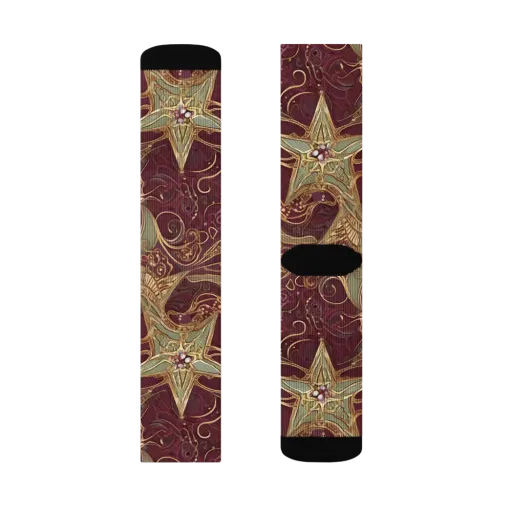 Burgundy Astral on a Socks
