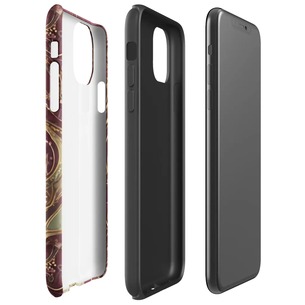 Burgundy Astral on Tough Case for iPhone® — Right