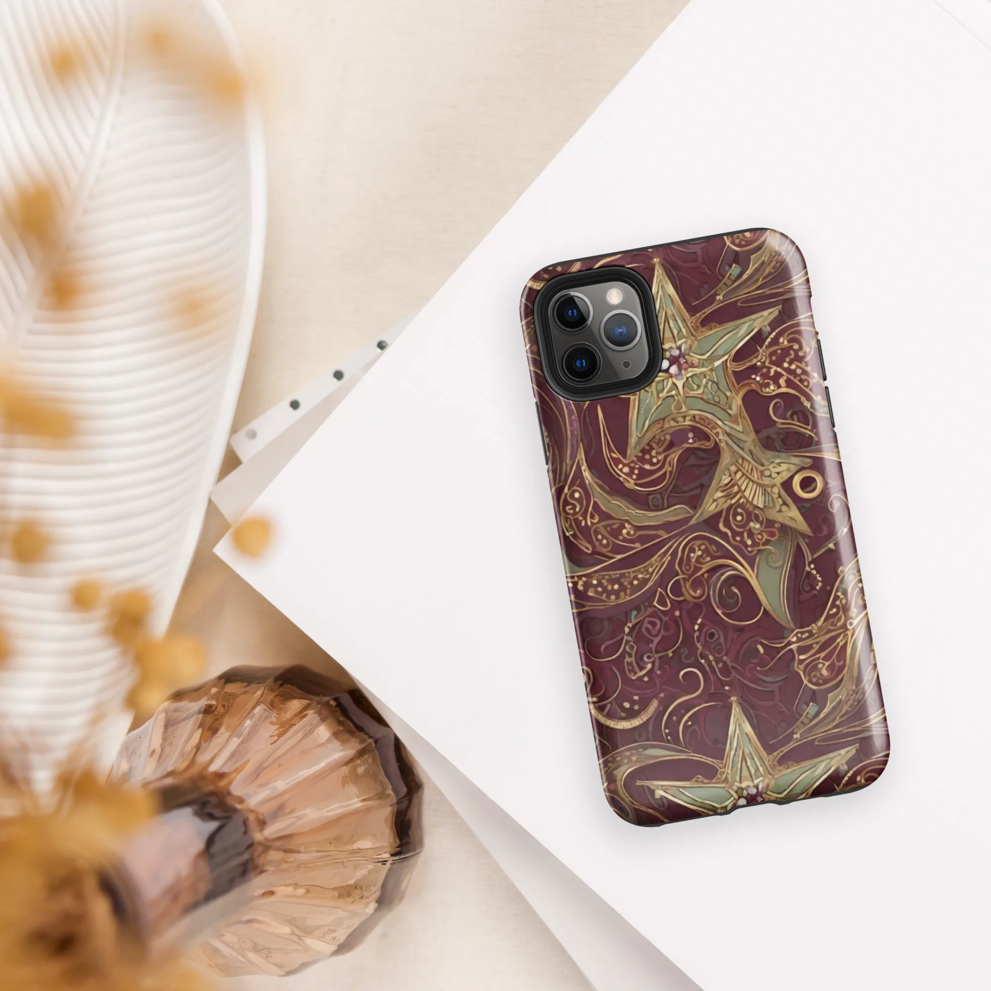 Burgundy Astral on Tough Case for iPhone® — Front