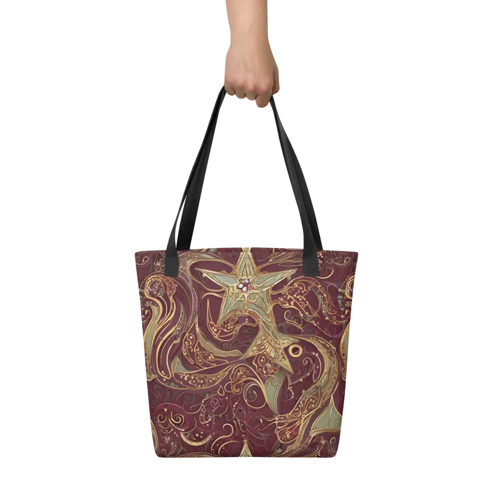 Burgundy Astral on Tote Bag — Front