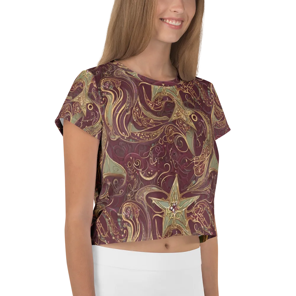 Burgundy Astral on Crop Tee — Right
