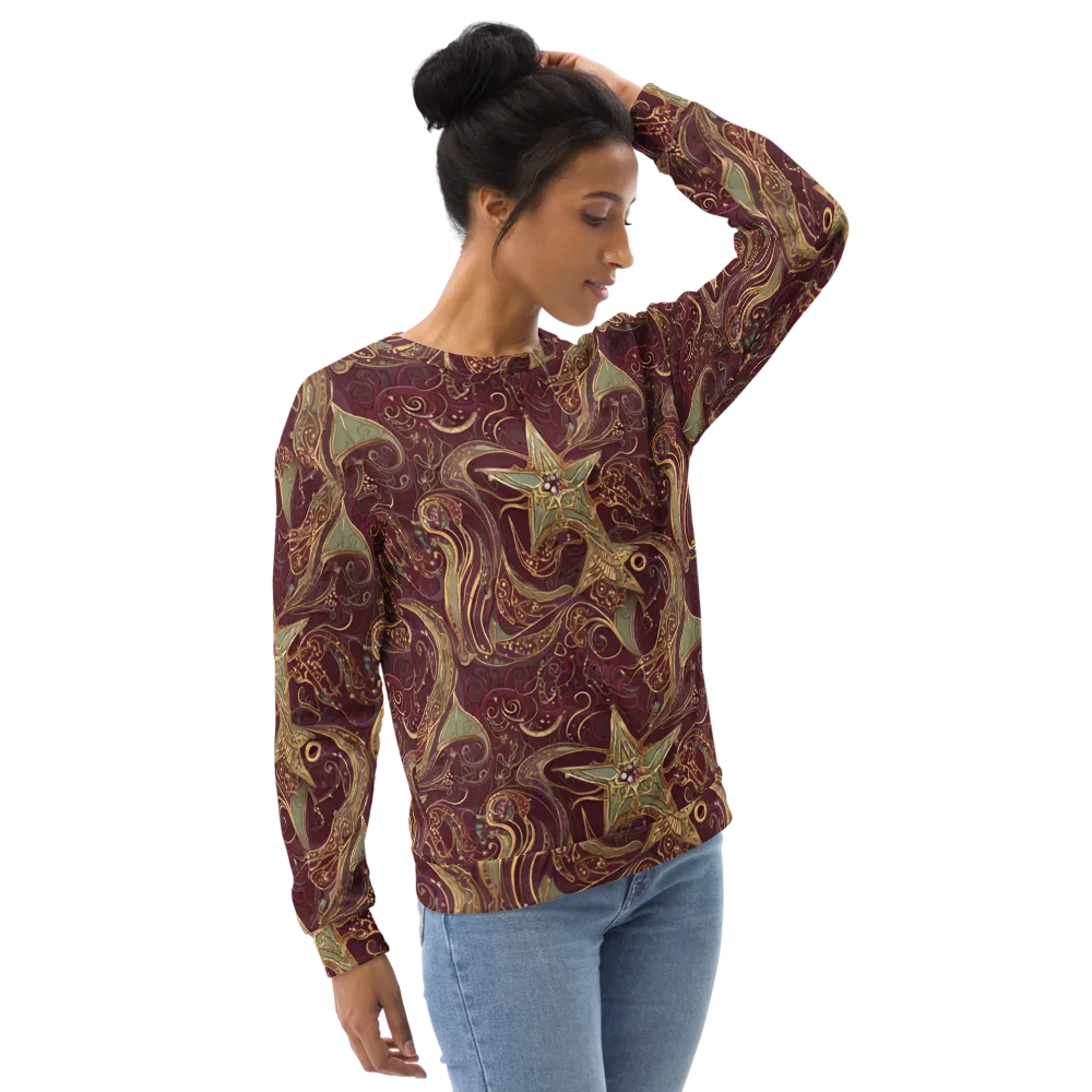 Burgundy Astral on Sweatshirt — Right Front