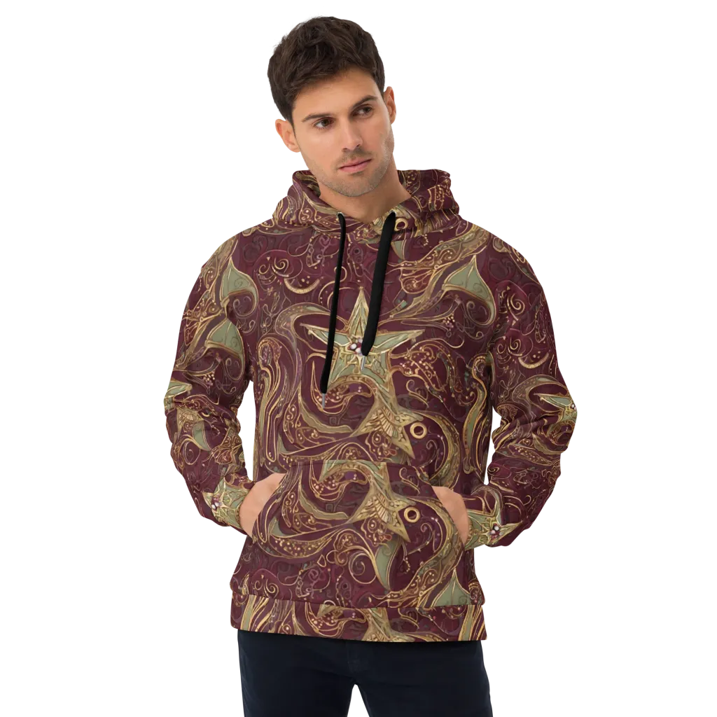 Burgundy Astral on Hoodie — Front