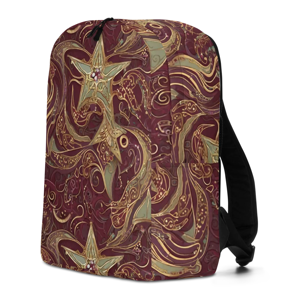 Burgundy Astral on Minimalist Backpack — Left