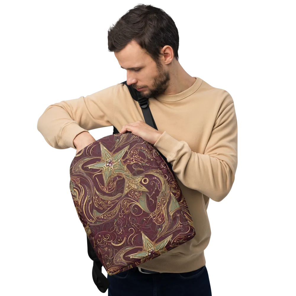 Burgundy Astral on Minimalist Backpack — Front