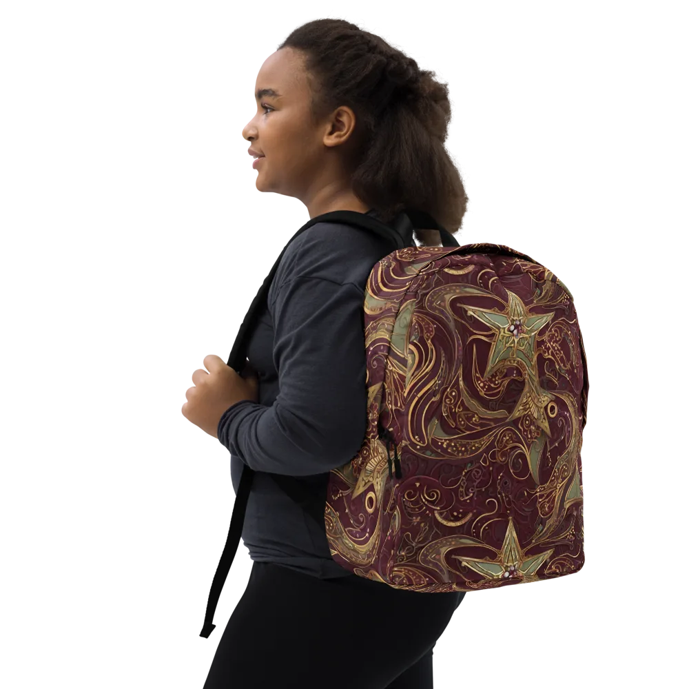 Burgundy Astral on Minimalist Backpack — Right Front