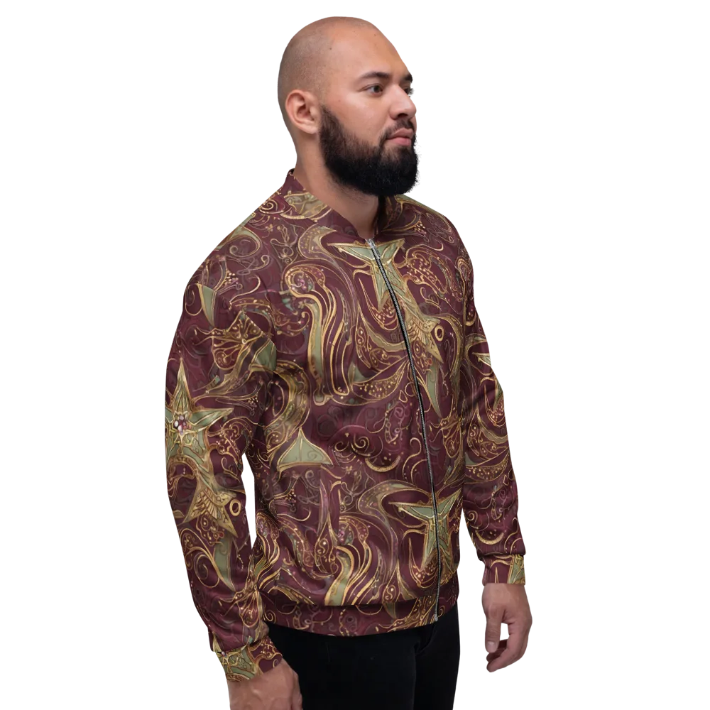 Burgundy Astral on Bomber Jacket — Right
