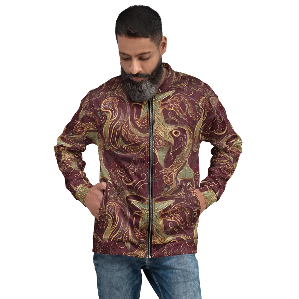 Burgundy Astral on Bomber Jacket — Front